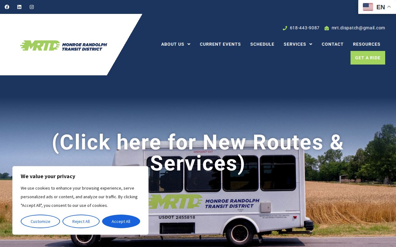 Monroe-Randolph Transit District current service information